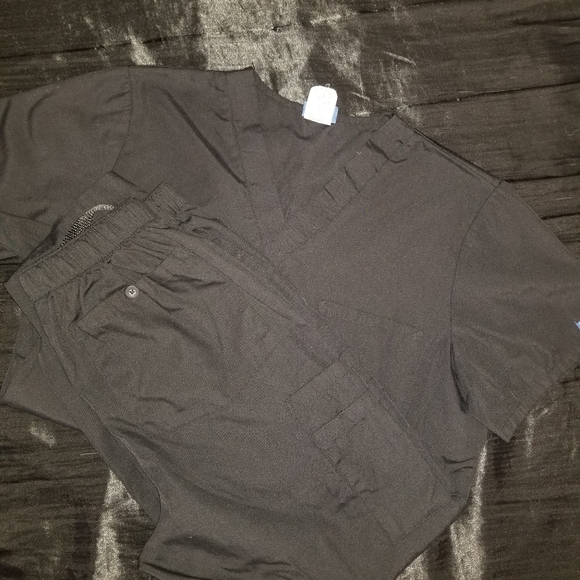 Cherokee Other - Cherokee - Scrub Top & Bottom, Small, Black